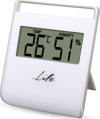 Life Flexy Θερμόμετρo & Υγρασιόμετρo Επιτραπέζιο για Χρήση σε Εσωτερικό Χώρο