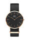Daniel Wellington Classic Cornwall Ανδρικό Ρολόι 40mm Μπαταρίας με Μαύρο Υφασμάτινο Λουράκι