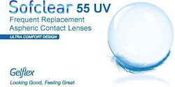 Gelflex Sofclear 55 UV 6 Μηνιαίοι Φακοί Επαφής Υδρογέλης με UV Προστασία