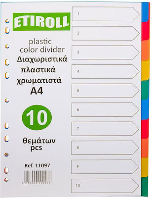 Διαχωριστικό Πλαστικό Χρωματιστό 10 Θεμάτων