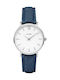 Cluse Minuit Damen Uhr mit Blau Stoffarmband