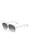 Jimmy Choo Women's Sunglasses with Blue Metallic Frame and Black Lenses