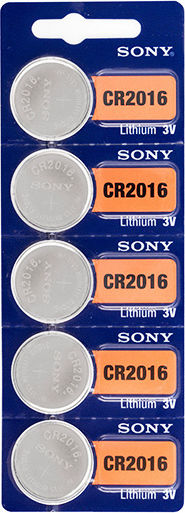 Sony Batterien Lithium für Uhren CR2016 3V 5Stück