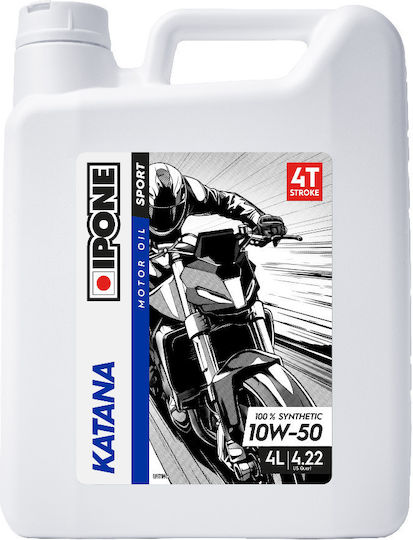 Ipone Full Power Katana 10W-50 Συνθετικό Λάδι Μοτοσυκλέτας για Τετράχρονους Κινητήρες 4lt