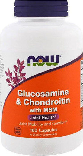 Now Foods Glucosamine & Chondroitin with MSM Συμπλήρωμα για την Υγεία Αρθρώσεων & Οστών 180 κάψουλες