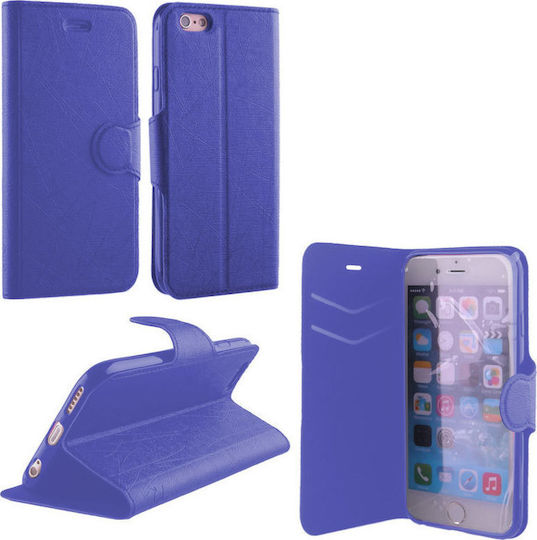 Volte-Tel 5.5 Zoll Leder-TPU Book Synthetisches Leder Blau (iPhone 6/6s Plus)