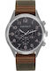 Esprit Ανδρικό Ρολόι 43mm Μπαταρίας με Καφέ Δερμάτινο Λουράκι