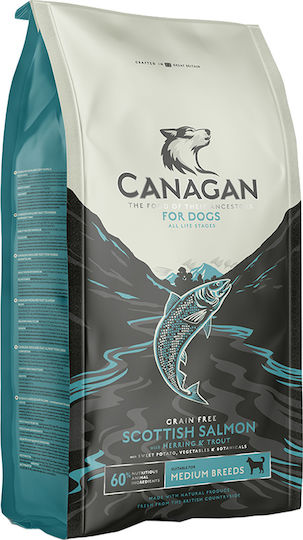 Canagan Scottish Salmon 2kg Dry Food for Medium Breed Dogs Grain-Free with Salmon