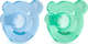 Philips Orthodontic Pacifiers Silicone Blue - Green with Case for 3+ months 2pcs