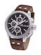 TW Steel Ceo Adesso Watch Chronograph Battery with Brown Leather Strap