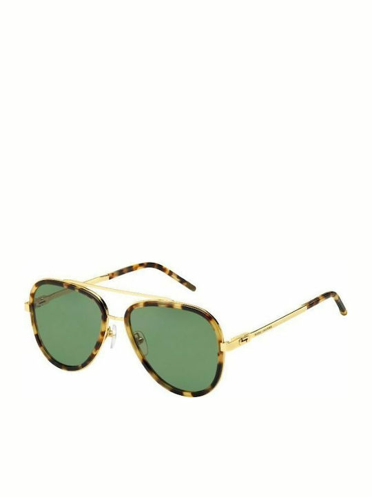 Marc Jacobs Marc Men's Sunglasses with Brown Tartaruga Frame and Green Lens 136/S LSH/DJ