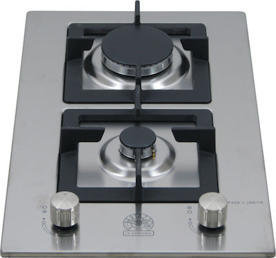 La Germania P320 1 J9X/16 GPL Domino Autonomous Cooktop with Liquid Gas Burners Inox 30.5x51cm