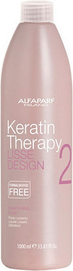 Alfaparf Milano Professional Lisse Design Keratin Therapy Silver Smoothing Flui Hair Lotion for Strengthening with Keratin 500ml