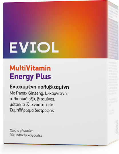 EVIOL MultiVitamin Energie Plus Multivitamine für Energie 30 Weiche Kapseln