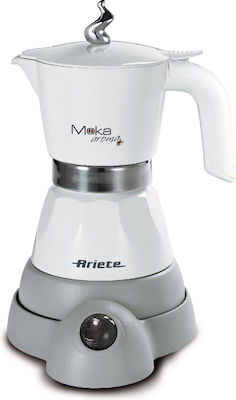 Ariete 1358 Electric Stovetop Espresso Pot for 2 Cups 400W White - Grey