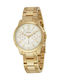 Fossil Gwynn Γυναικείο Ρολόι 38mm Χρονογράφος Μπαταρίας με Χρυσό Μεταλλικό Μπρασελέ