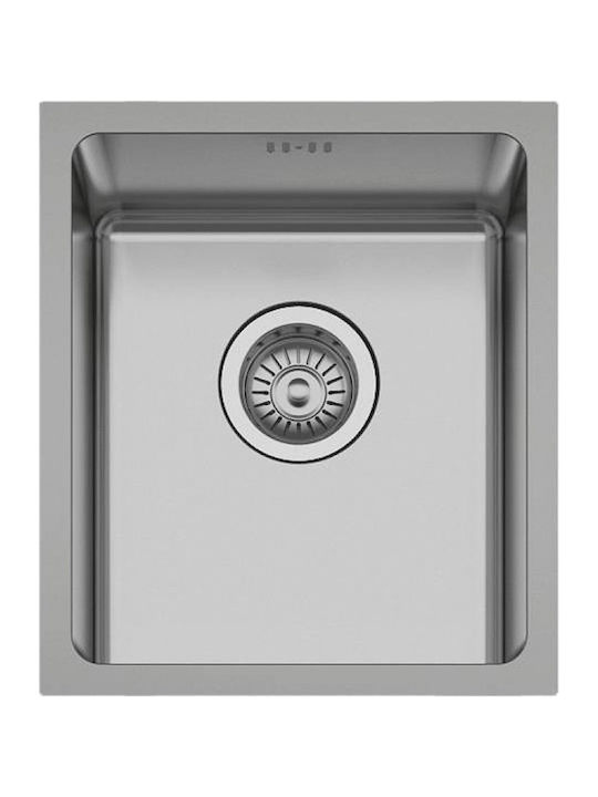 Karag BL 792 BL792 Unterbau Spüle Inox Satiniert B38xT44cm Silber