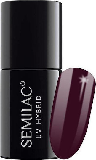 Semilac Classic Semi-Permanent Nail Polish Burgundy Wine 083 7ml