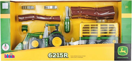 Klein John Deere με Τρέιλερ & Ξυλεία Τρακτέρ 1:24 Αγροτικό για 3+ Ετών