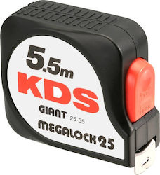 KDS Giant Megalock Μετροταινία με Αυτόματη Επαναφορά 25mm x 5.5m