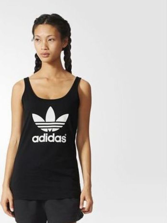 Adidas Trefoil Damen Bluse Ärmellos Schwarz