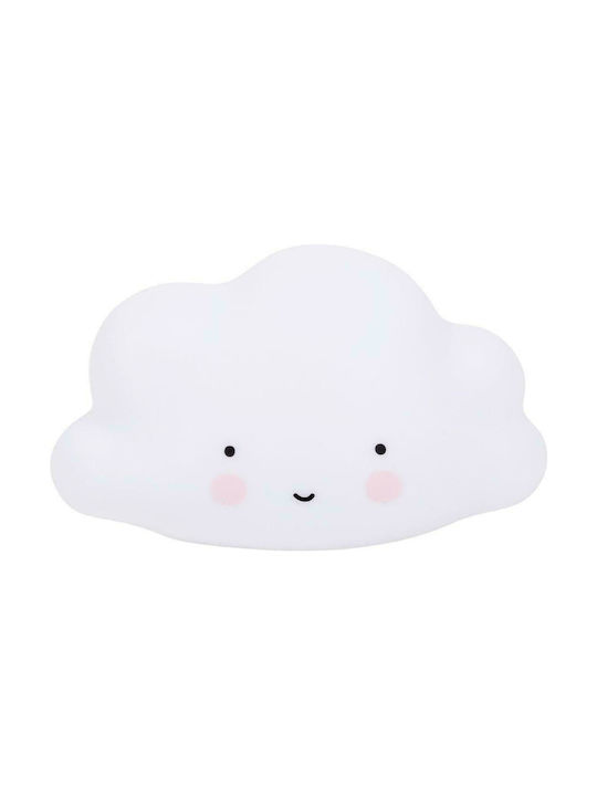 A Little Lovely Company Led Παιδικό Διακοσμητικό Φωτιστικό Cloud με Εναλλαγές Χρωματισμών Λευκό 9.5x8.5x16.5εκ.