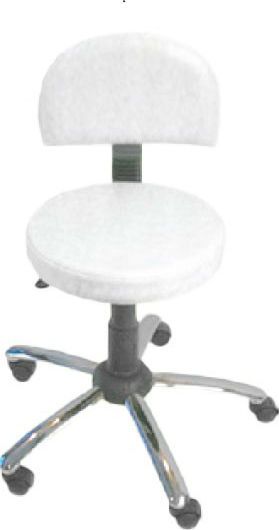 Pmg Medical Stool 108181 with Backrest White