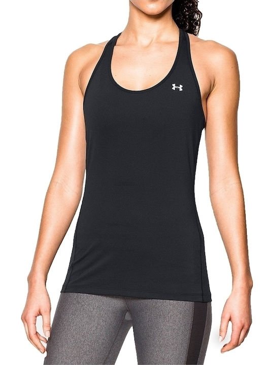 Under Armour HeatGear Racer Αμάνικη Γυναικεία Αθλητική Μπλούζα σε Μαύρο χρώμα