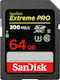 Sandisk Extreme Pro SDXC 64GB U3 V30 UHS-II 300MB/s