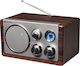 Roadstar HRA-1245 Retro Tabletop Radio Electric Brown