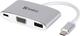 Sandberg USB-C Docking Station με PD Ασημί (136-01)