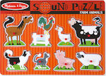 Kids Peg Puzzle Sound Farm Animals 8pcs Melissa & Doug