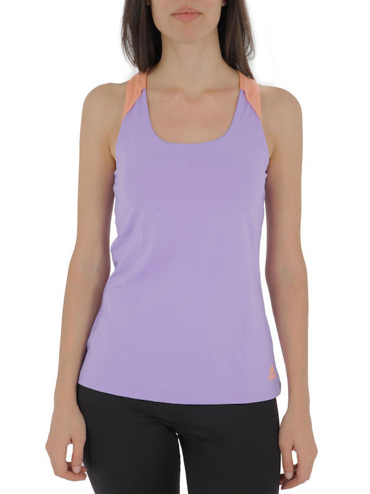 Adidas Response Trend Tank Women's Athletic Blouse Sleeveless Purple