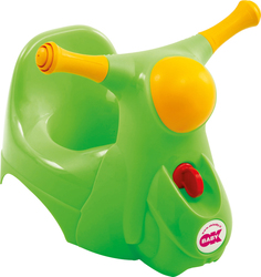 OK Baby Potty with Steering Wheel Scooter with Sounds Green