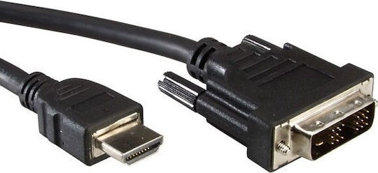 Value Кабел DVI-D мъжки - HDMI мъжки 2.0м Черен (11.99.5522)