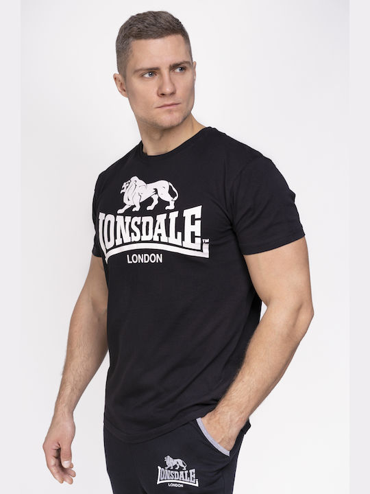 Lonsdale Αθλητικό Ανδρικό T-shirt Μαύρο με Λογότυπο