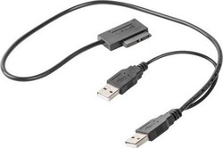 Gembird USB to SATA Αdapter for Slim SATA SSD, DVD Μαύρο (A-USATA-01)
