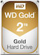 Western Digital Gold 2TB HDD Σκληρός Δίσκος 3.5" SATA III 7200rpm με 128MB Cache για Server / NAS / Desktop