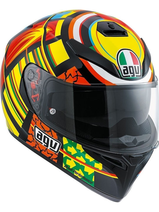 AGV K-3 SV Pinlock Full Face Helmet with Sun Visor DOT / ECE 22.05 1570gr Elements 0301A0EY-005