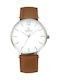 Obaku Watch Battery with Brown Leather Strap V197GXCWRN