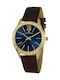 Jacques Lemans Rome Watch with Brown Leather Strap