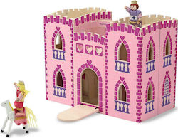 Melissa & Doug Fold & Go Princess Castle Casă de păpuși din lemn