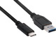 Club3D Club 3d USB 3.1 Cable USB-C male - USB-A 60W PD Μαύρο 1m CAC-1523