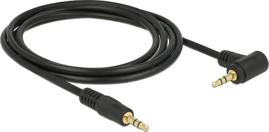 DeLock Καλώδιο Ήχου 3.5mm male - 3.5mm male Μαύρο 2m με Επίχρυσους Ακροδέκτες 83756
