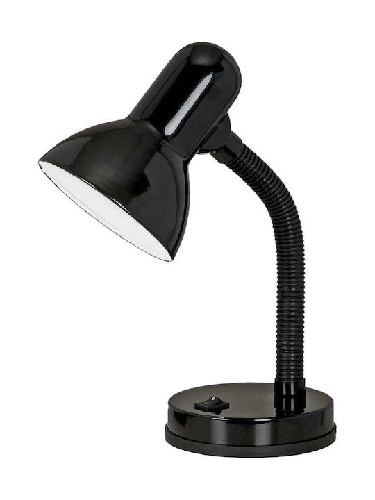 Eglo Basic Bürobeleuchtung mit flexiblem Arm für E27 Lampen 12.5x30cm in Schwarz Farbe