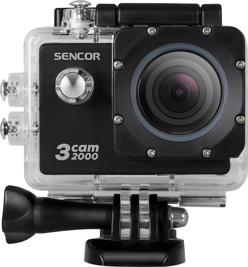 Sencor 3CAM 2000 Action Camera Full HD (1080p) Underwater (with Case) with Screen 1.5" Black