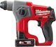 Milwaukee M12 CH-602X Κρουστικό Σκαπτικό Πιστολέτο Μπαταρίας Brushless 12V 2x6Ah με Υποδοχή SDS Plus 4933451510