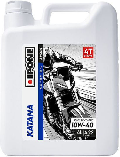 Ipone Full Power Katana 10W-40 Συνθετικό Λάδι Μοτοσυκλέτας για Τετράχρονους Κινητήρες 4lt
