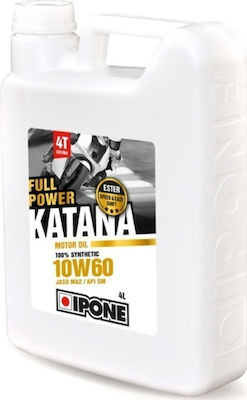 Ipone Full Power Katana Synthetic Motorcycle Oil for Four-Stroke Engines 10W-60 4lt