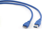 Cablexpert Regulat USB 3.0 spre micro USB Cablu Albastru 0.5m (CCP-mUSB3-AMBM-0.5M GM-MUSB305) 1buc